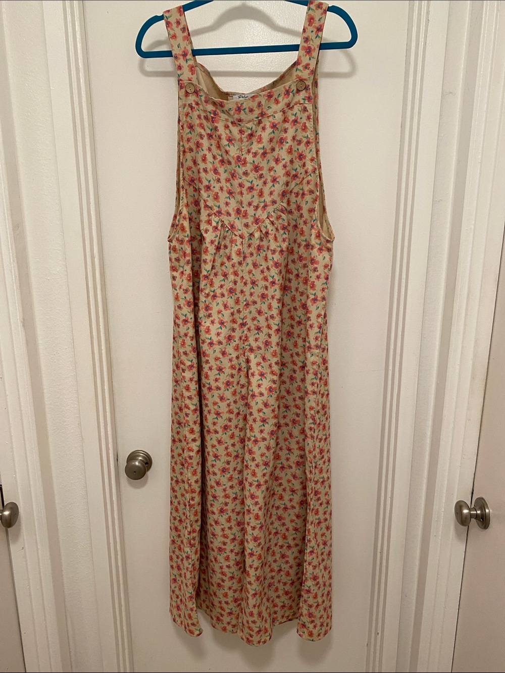 Polagram Floral Wide Leg Jumpsuit 1X Plus Boho Cottagecore Sleeveless